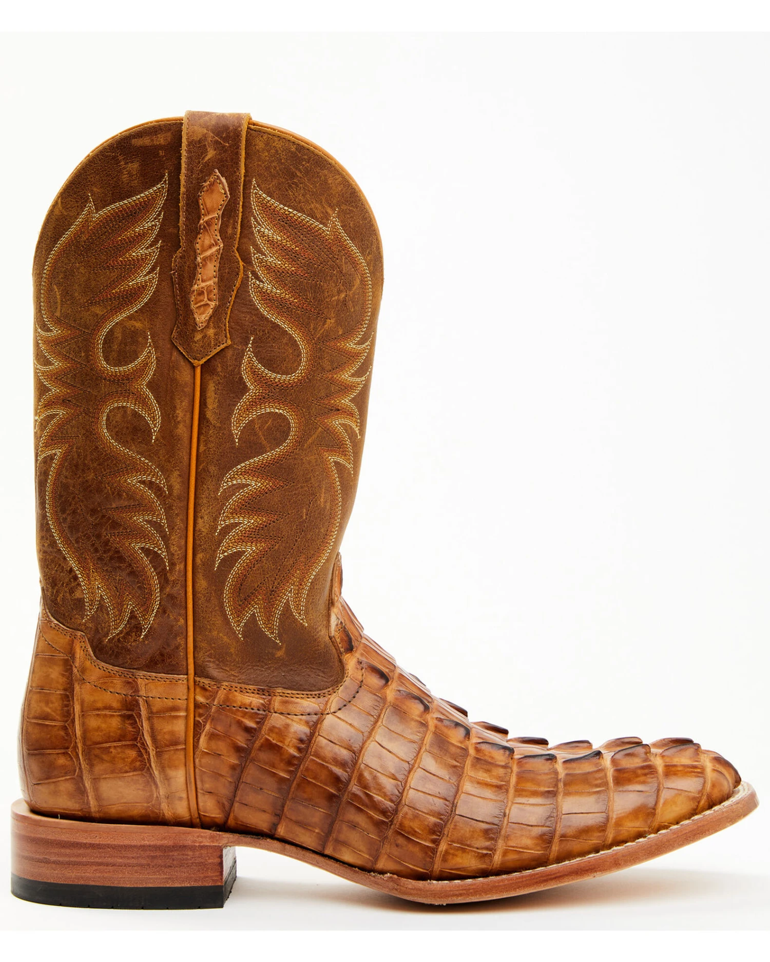 Cody James Men's Caiman Cognac 12" Exotic Western Boots - Broad Square Toe 6 Cody James Men's Caiman Cognac 12" Exotic Western Boots - Broad Square Toe - Image 6