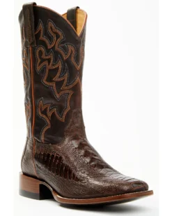 Cody James Men's Antique Cafe Ostrich Leg Exotic Western Boots - Broad Square Toe -Cody James 2000371853 200 P1