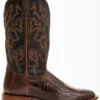 Cody James Men's Antique Cafe Ostrich Leg Exotic Western Boots - Broad Square Toe