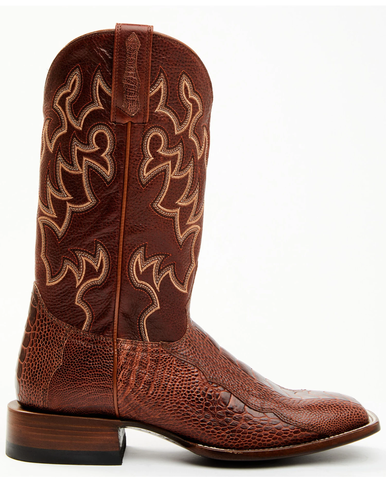 Cody James Men's Brandy Ostrich Leg Exotic Western Boots - Broad Square Toe 3 Cody James Men's Brandy Ostrich Leg Exotic Western Boots - Broad Square Toe - Image 3