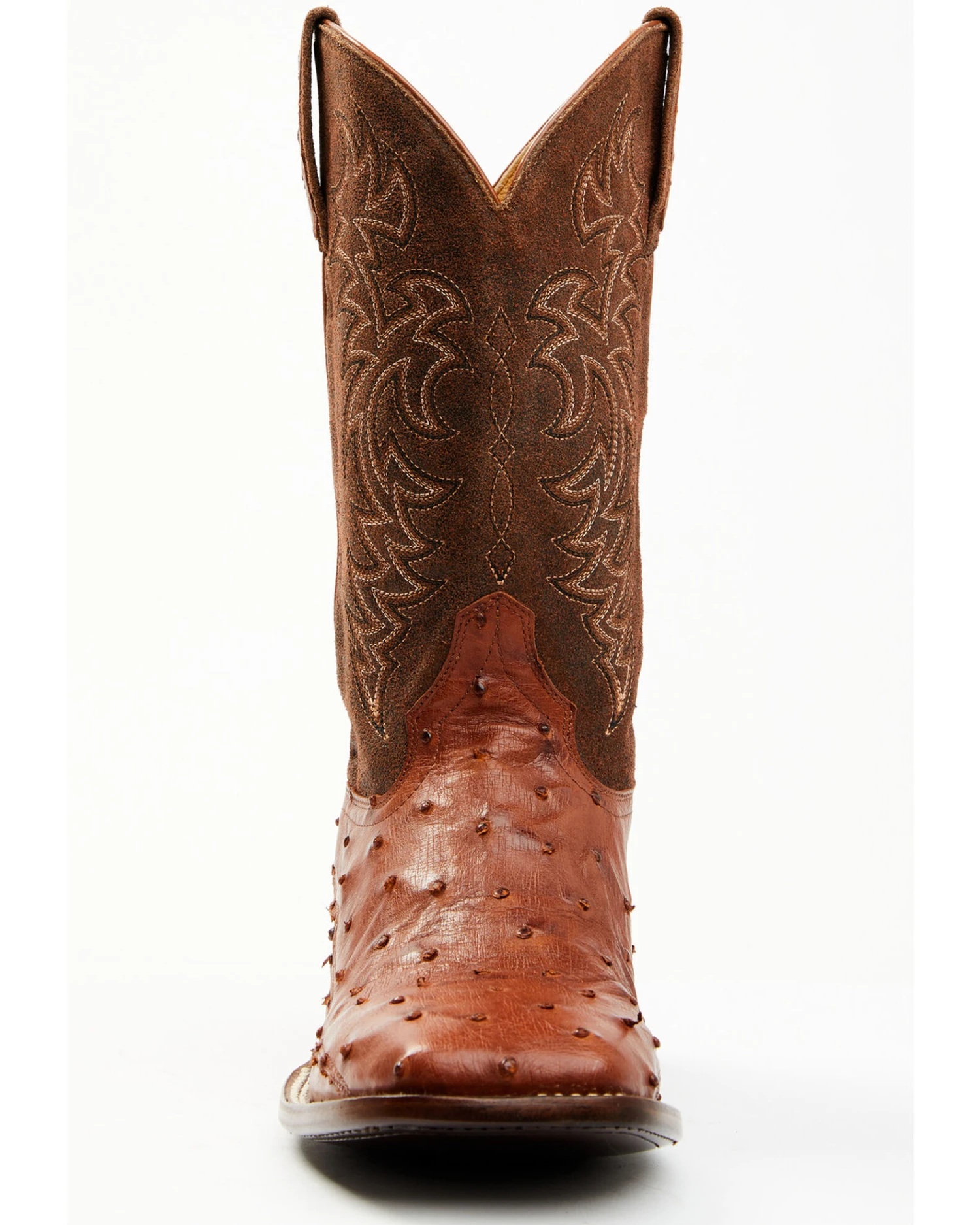 Cody James Men's Brandy Genuine Ostrich Exotic Western Boots - Broad Square Toe 4 Cody James Men's Brandy Genuine Ostrich Exotic Western Boots - Broad Square Toe - Image 4