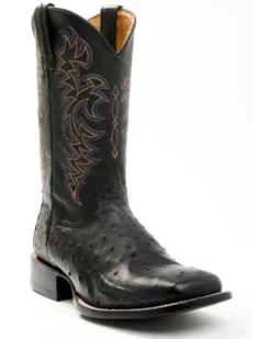 Cody James Men's Exotic Full-Quill Ostrich Western Boots - Broad Square Toe -Cody James 2000371860 001 P1