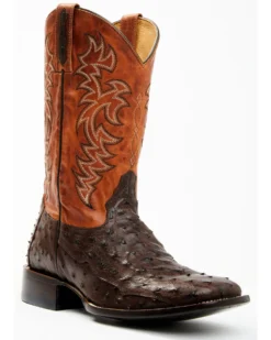Cody James Men's Sienna Genuine Ostrich Exotic Western Boots - Broad Square Toe -Cody James 2000371861 200 P1 1