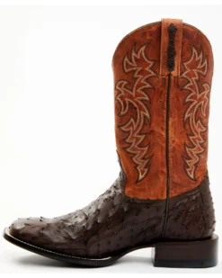 Cody James Men's Sienna Genuine Ostrich Exotic Western Boots - Broad Square Toe  -Cody James 2000371861 200 P3