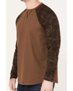 Cody James Men's Camo Color Block Long Sleeve Baseball Work T-Shirt  -Cody James 2000373069 200 P3
