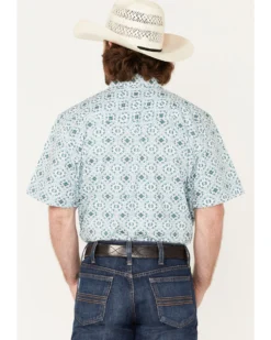 Cody James Men's Wagon Southwestern Print Short Sleeve Western Snap Shirt  -Cody James 2000373897 100 P4