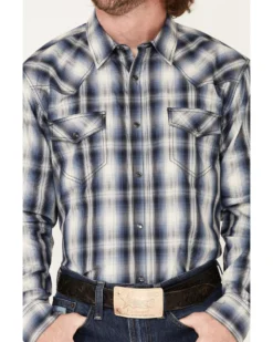 Cody James Men's Trailblazer Plaid Print Long Sleeve Pearl Snap Western Shirt  -Cody James 2000374099 400 P3
