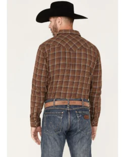 Cody James Men's Rusty Nail Small Plaid Print Long Sleeve Snap Western Flannel Shirt - Big & Tall  -Cody James 2000374134 220 P4