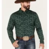 Cody James Men's Ringer Floral Print Button Down Western Shirt 