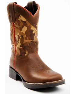Cody James Boys' Camo Western Boot - Square Toe