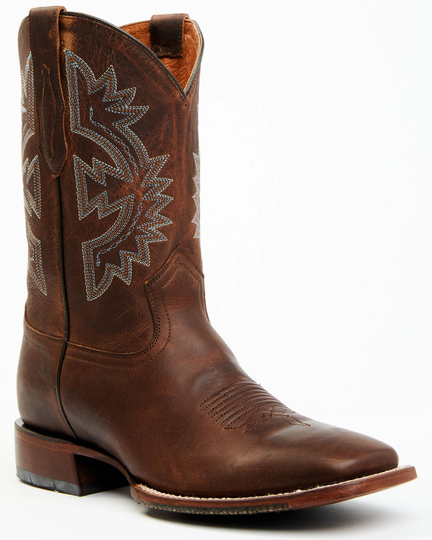 Cody James Men's Walnut Western Boots - Broad Square Toe 6 Cody James Men's Walnut Western Boots - Broad Square Toe - Image 6