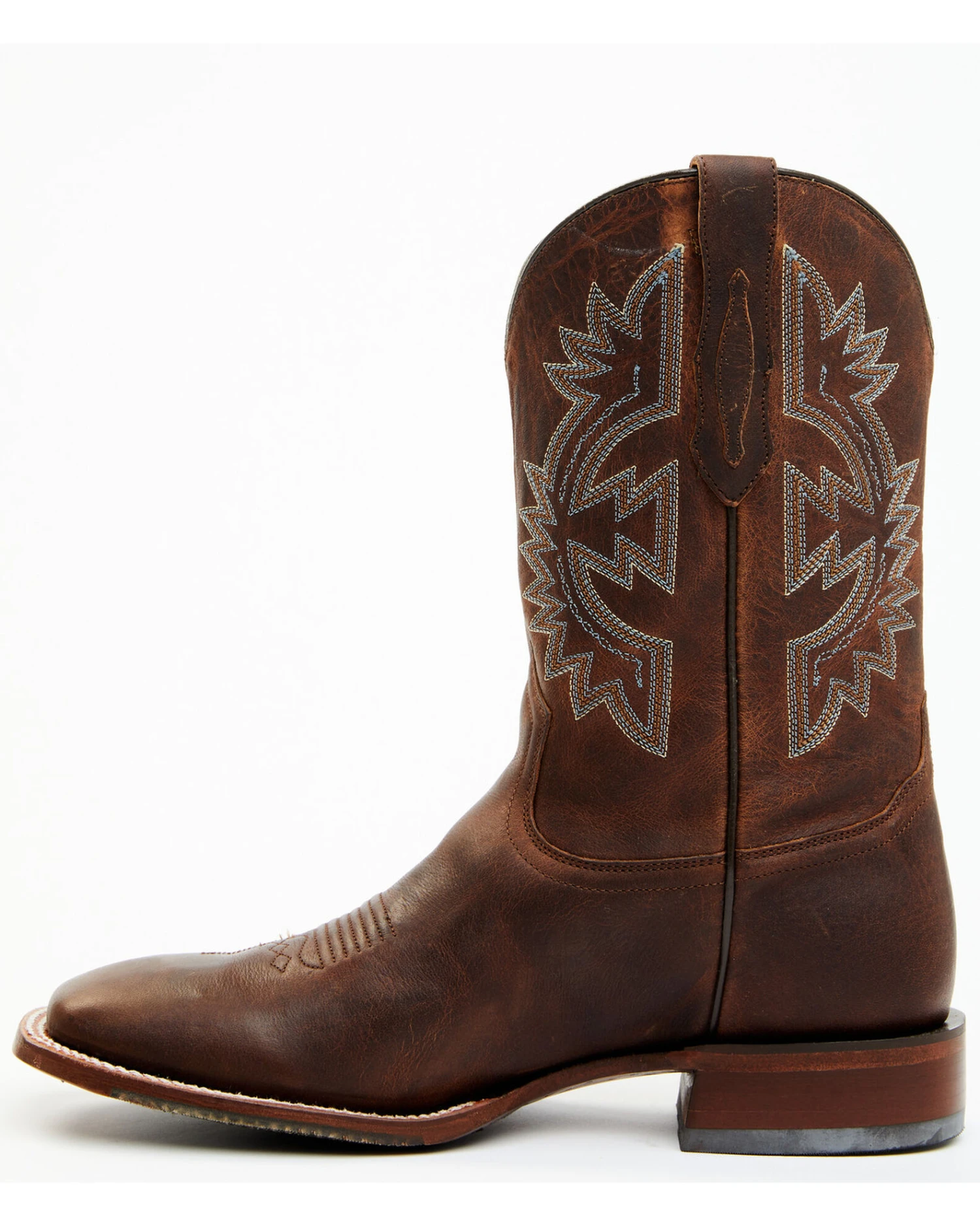 Cody James Men's Walnut Western Boots - Broad Square Toe 7 Cody James Men's Walnut Western Boots - Broad Square Toe - Image 7