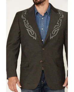 Cody James Men's Memphis Embroidered Boot Stitch Blazer  -Cody James 2000379504 201 P3
