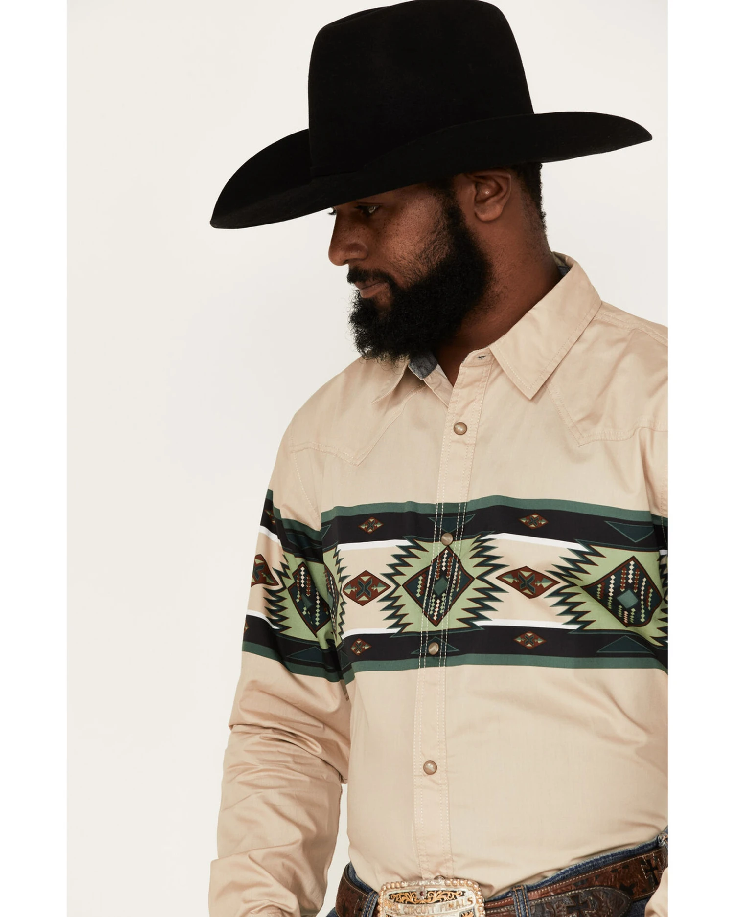 Cody James Men's Coyote Border Long Sleeve Snap Western Shirt 2 Cody James Men's Coyote Border Long Sleeve Snap Western Shirt - Image 2