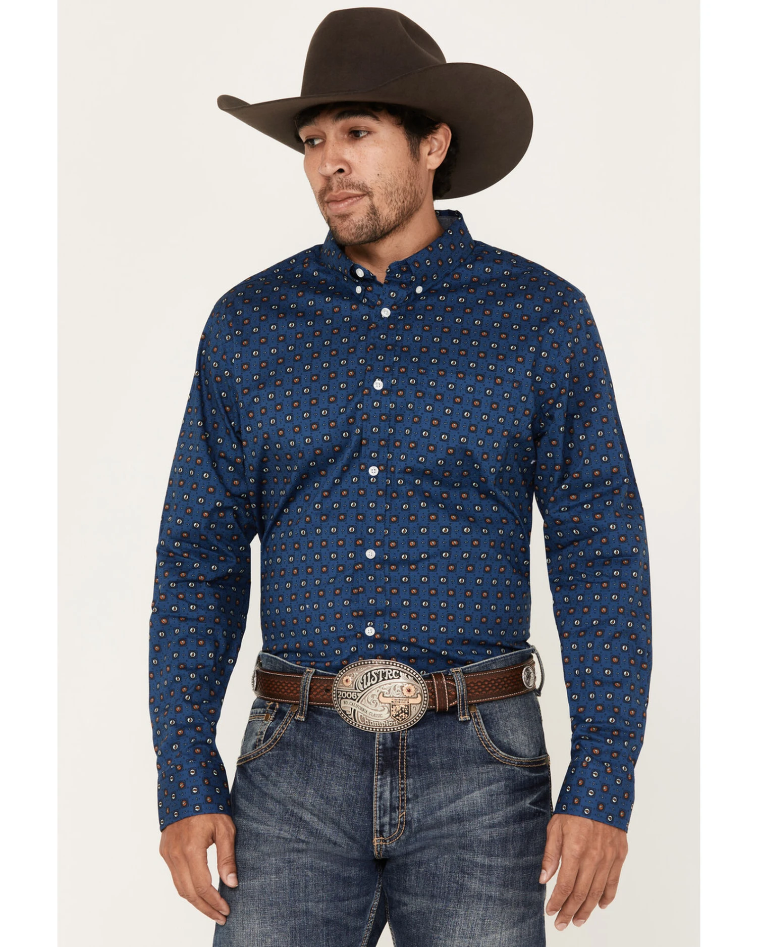 Cody James Men's 2nd Round Geo Print Long Sleeve Button-Down Western Shirt 1 Cody James Men's 2nd Round Geo Print Long Sleeve Button-Down Western Shirt