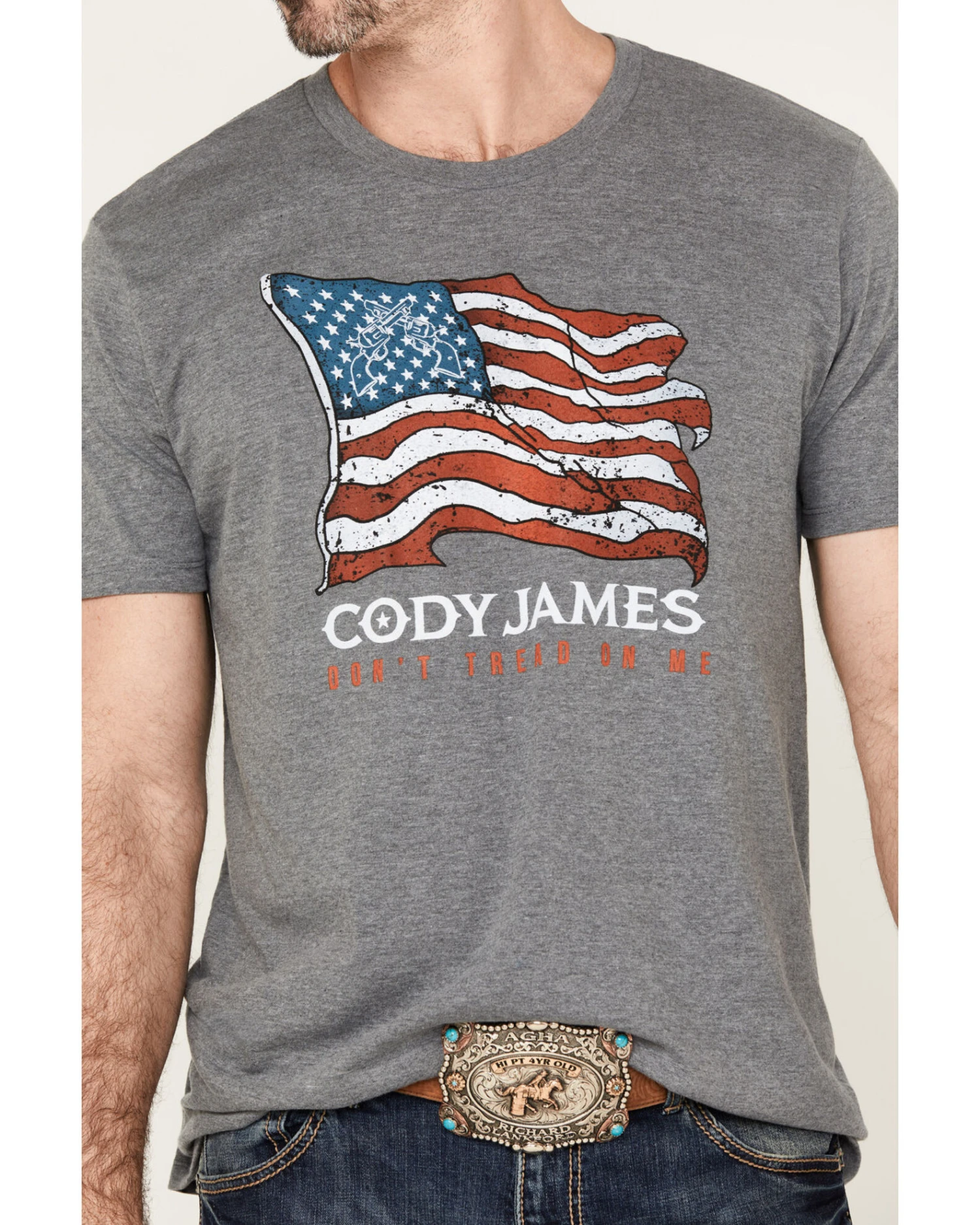 Cody James Men's Revolver Flag Short Sleeve Graphic T-Shirt 3 Cody James Men's Revolver Flag Short Sleeve Graphic T-Shirt - Image 3