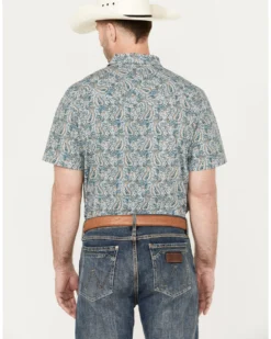 Cody James Men's Crazy Days Paisley Print Short Sleeve Western Snap Shirt -Cody James 2000385970 300 P4