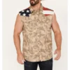 Cody James Men's Recon Desert Camo Bubba Sleeveless Snap Shirt