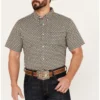 Cody James Men's Dillon Geo Print Short Sleeve Button-Down Stretch Western Shirt
