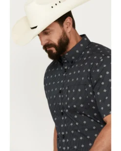 Cody James Men's Galaxy Geo Print Short Sleeve Button-Down Stretch Western Shirt -Cody James 2000386004 410 P3
