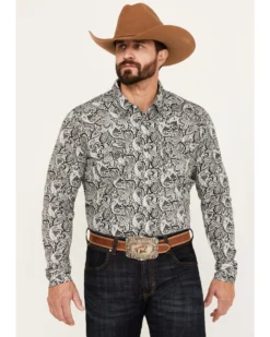 Cody James Men's Mamba Paisley Print Long Sleeve Western Snap Shirt