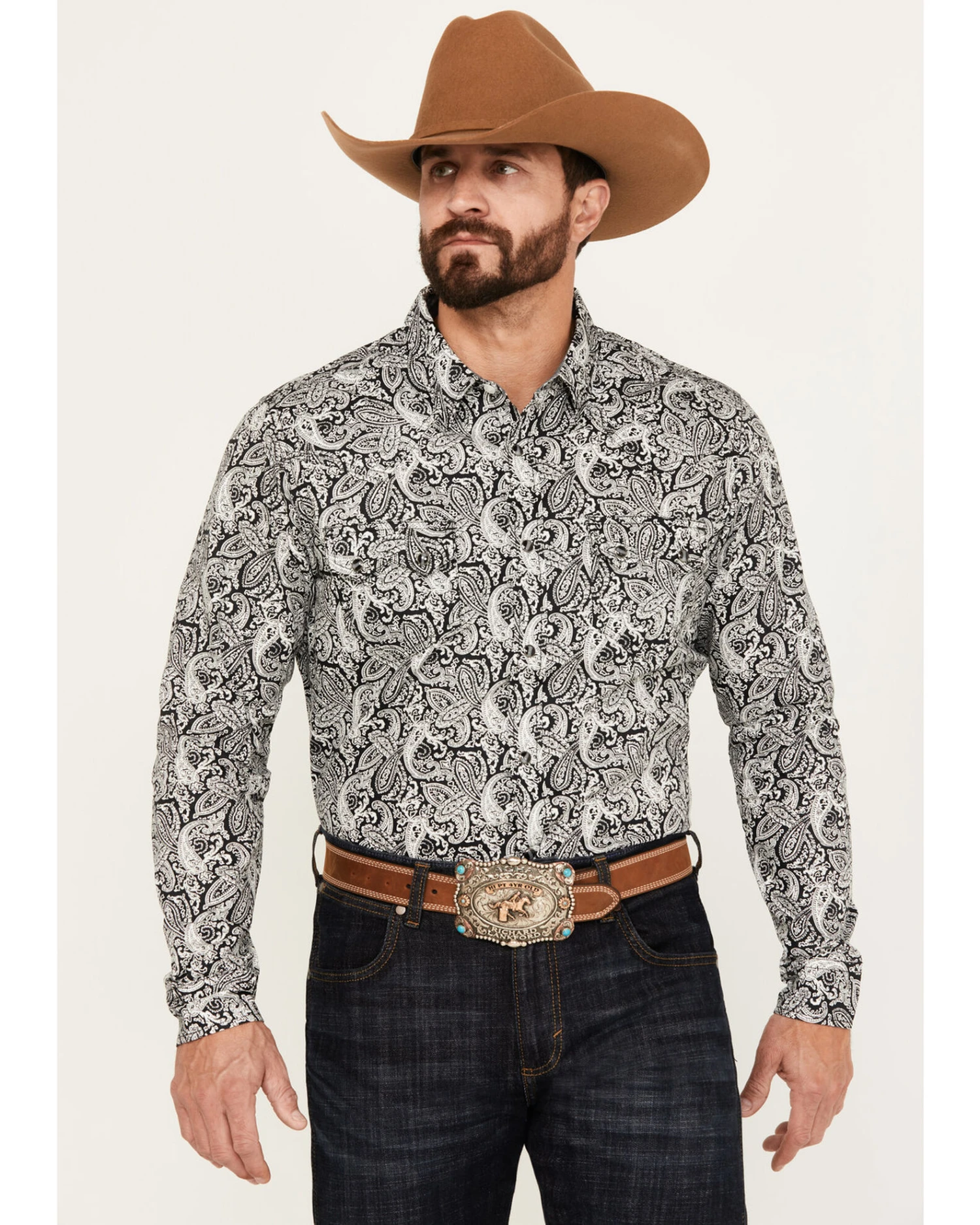 Cody James Men's Mamba Paisley Print Long Sleeve Western Snap Shirt 1 Cody James Men's Mamba Paisley Print Long Sleeve Western Snap Shirt