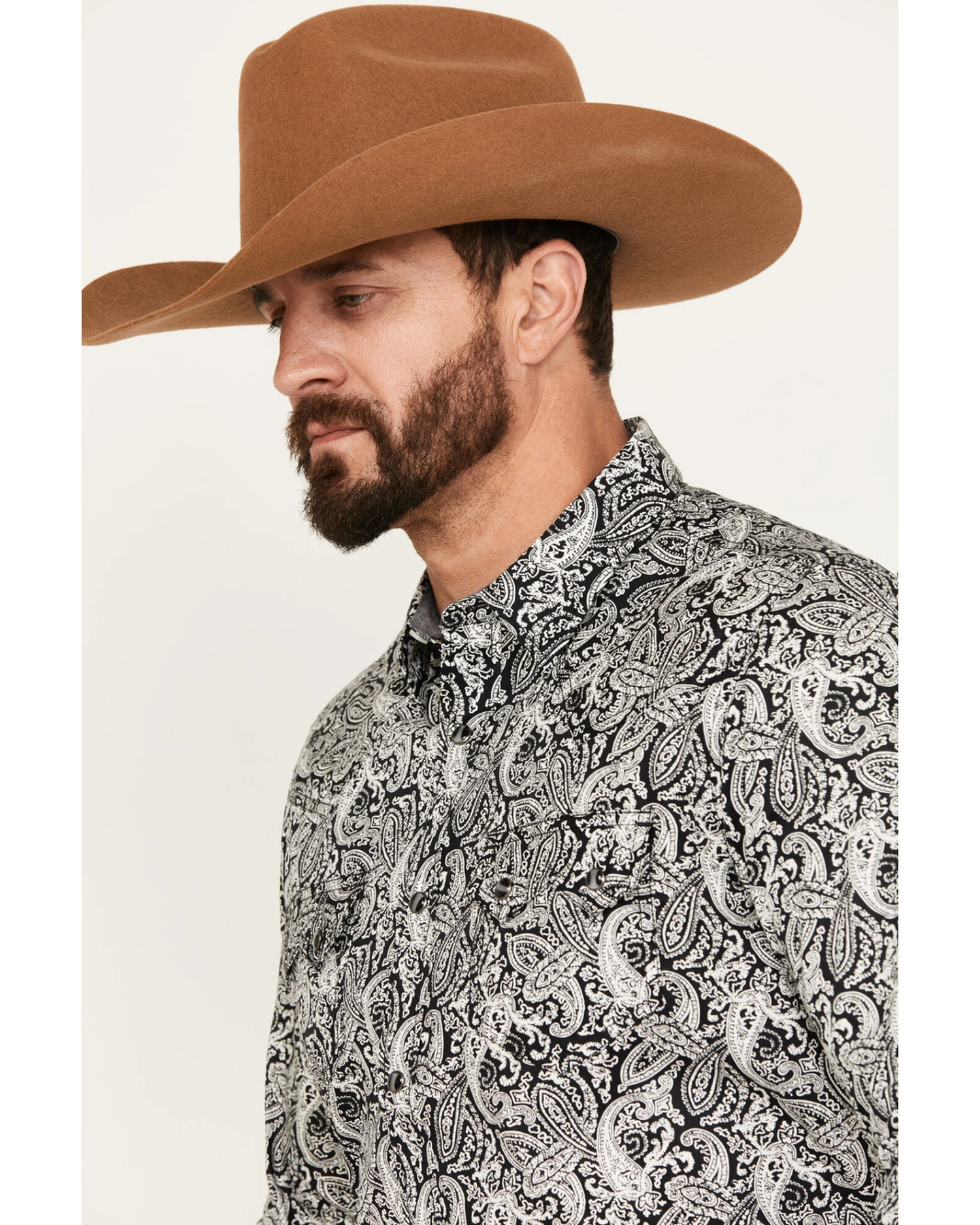 Cody James Men's Mamba Paisley Print Long Sleeve Western Snap Shirt 2 Cody James Men's Mamba Paisley Print Long Sleeve Western Snap Shirt - Image 2