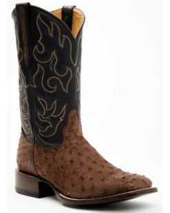 Cody James Men's Exotic Full Quill Ostrich Western Boots - Broad Square Toe -Cody James 2000386778 200 P1
