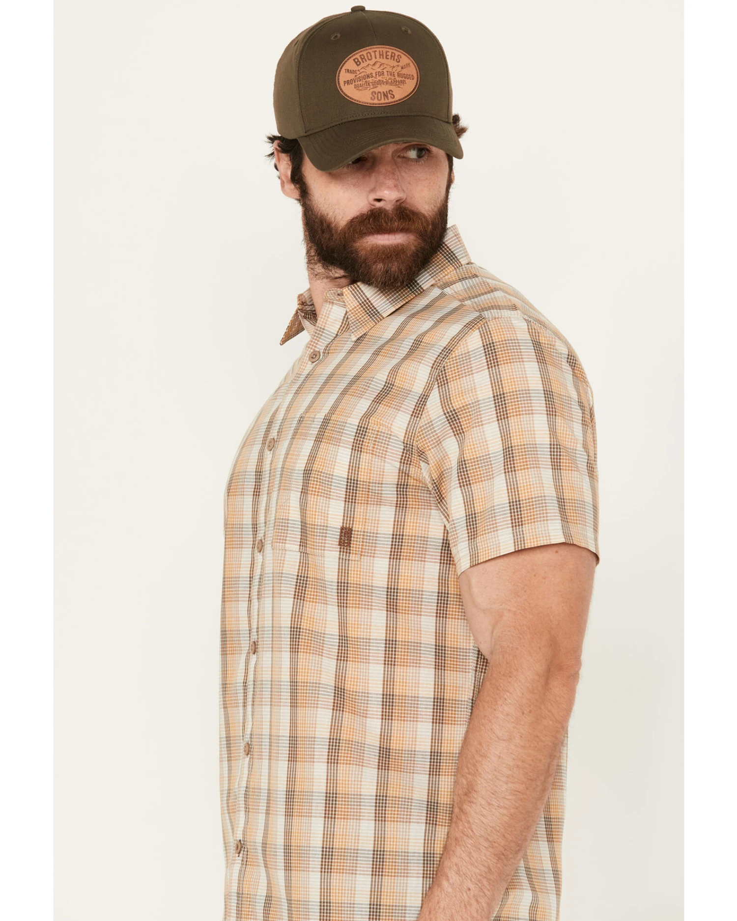 Cody James Men's Anderson Plaid Print Short Sleeve Button-Down Western Shirt 2 Cody James Men's Anderson Plaid Print Short Sleeve Button-Down Western Shirt - Image 2